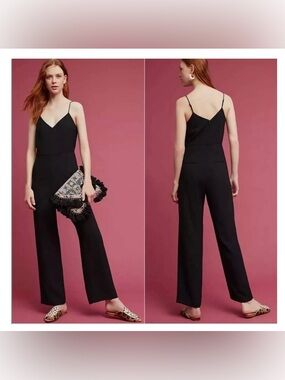 Anthropologie Essential Slim Jumpsuit Black WORN ONCE Size 4